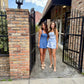 Pattaya Belted Romper- Sky Blue