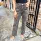 Dean Leopard HR Slim Wide Leg Denim