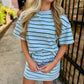 Teva Striped Skort- Baby Blue/Green