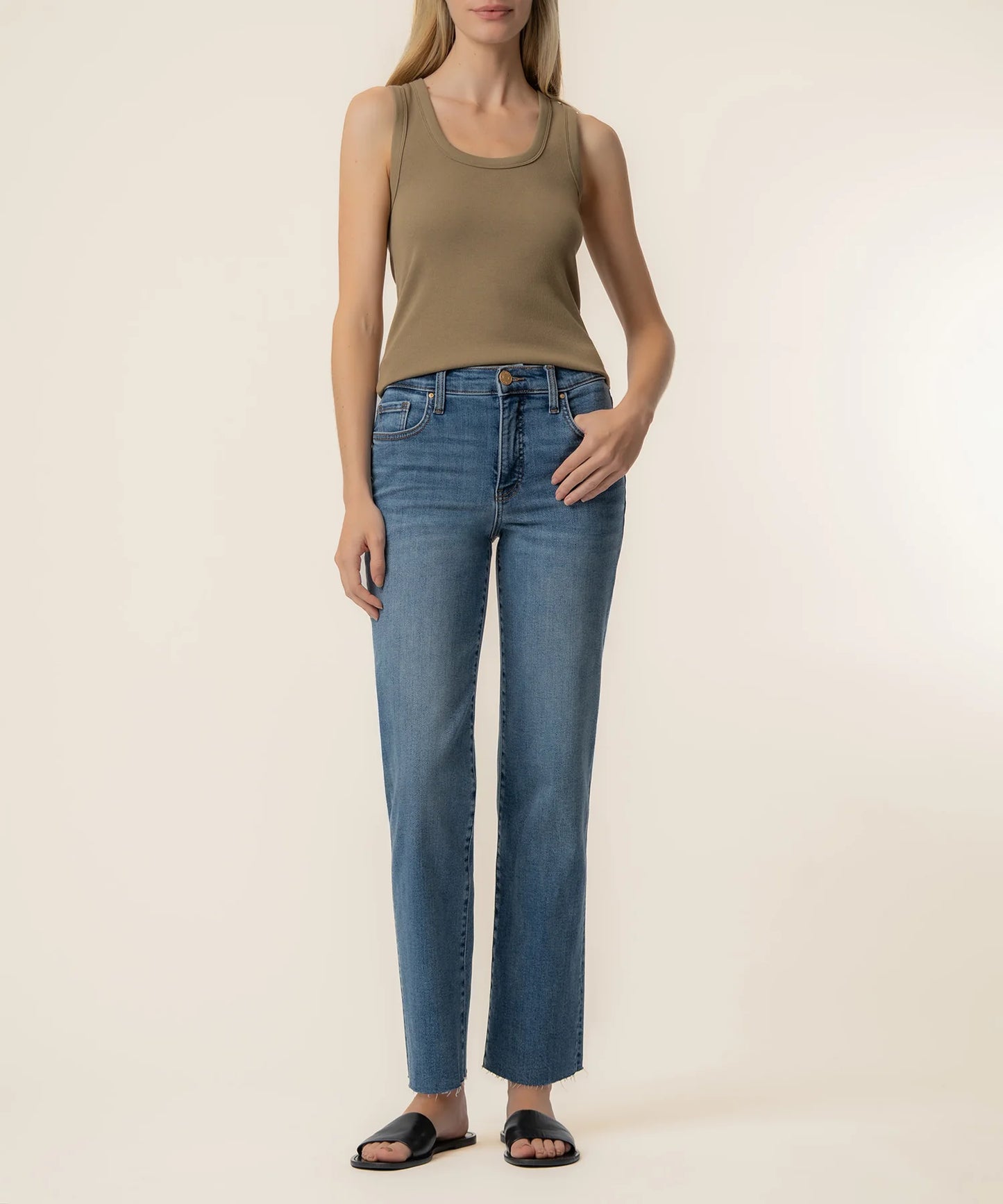 Anatasia Ribbed Tank- Russet