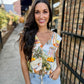 Limoncello Ruched Tank- Sunflower