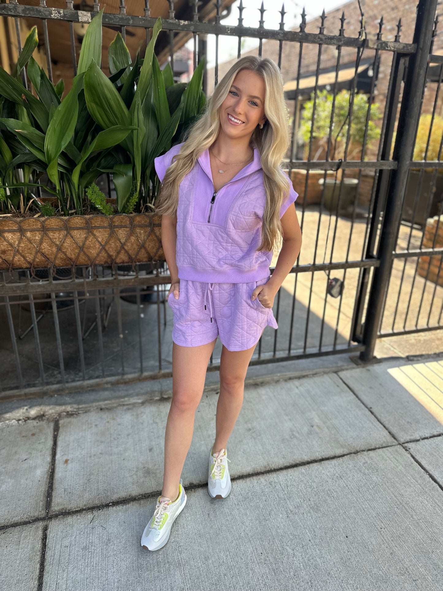 Georgia Textured Top- Lavender