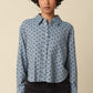 Bonnie Polka Dot Cropped Shirt