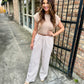 Cuddy Cap Sleeve Top- Lt. Brown