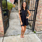 Z Supply New Light Textured Mini Dress- Black