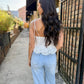 Alice Eyelet Top- White
