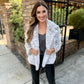 Pretty Fab Faux Fur Jacket- Ivory/Grey