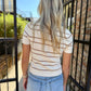 Shyla Striped Collar Top