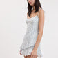 Callahan Romper Dress- Blue Rose