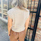 Cable Sweater Vest- Tan