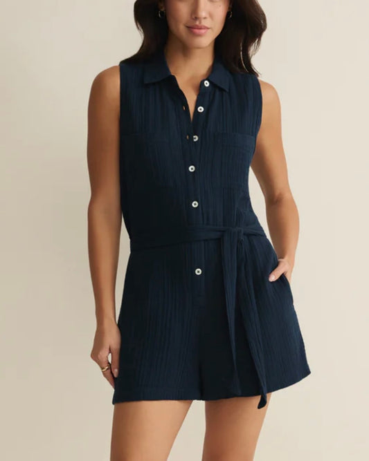 Z Supply New Light Romper- Eclipse