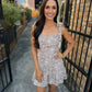 Diggs Eyelet Mini Dress- Taupe