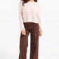 Billie Stripe Brushed Crewneck Top