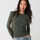 Seline Knit Top- Dark Olive
