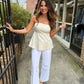 Barbara Strapless Top- Beige