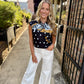 Queen Polka Dot Tiger Tank- Black & White