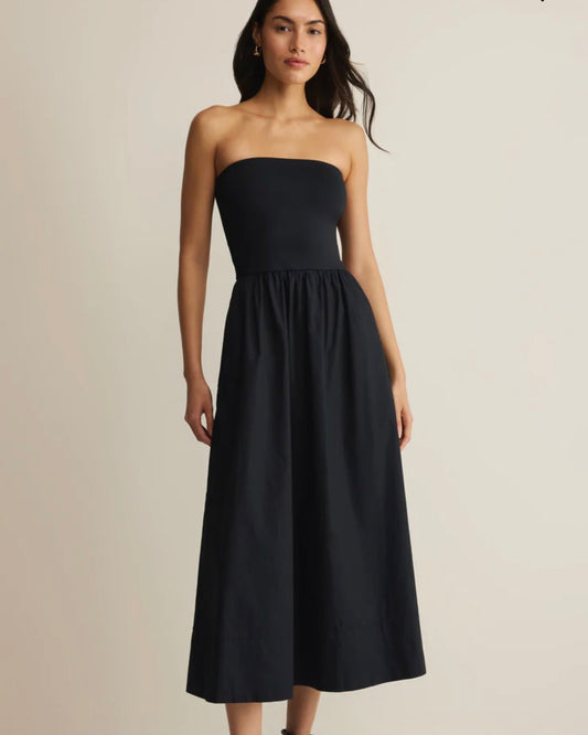 Z Supply Sunsought Strapless Maxi Dress- Black