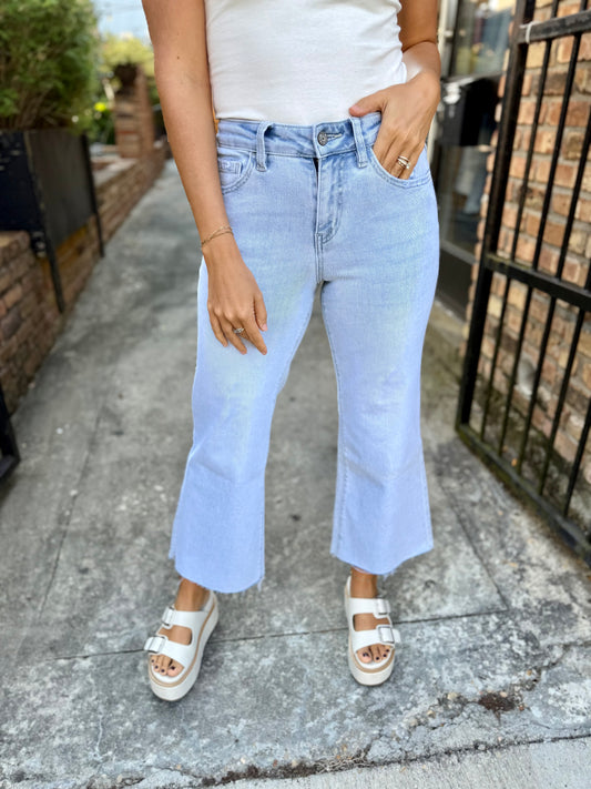 Olivia (Advantages) HR Wide Leg Denim- Lt. Blue