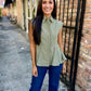 Ardis Stripe Top- Olive