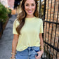 Crystal Sweater Top- Lemon