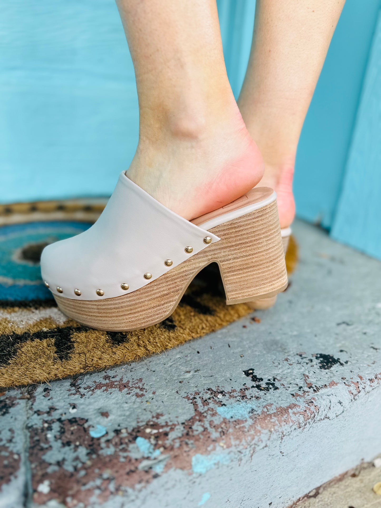 Gigi Wedge/Clog- Mushroom