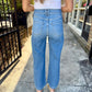 Valley Girl HR Patch Pocket Ankle Denim- Fave