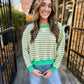 Mardi Metry Stripe Sweatshirt- Pastel