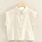 Barry Striped Button Up Top- Taupe