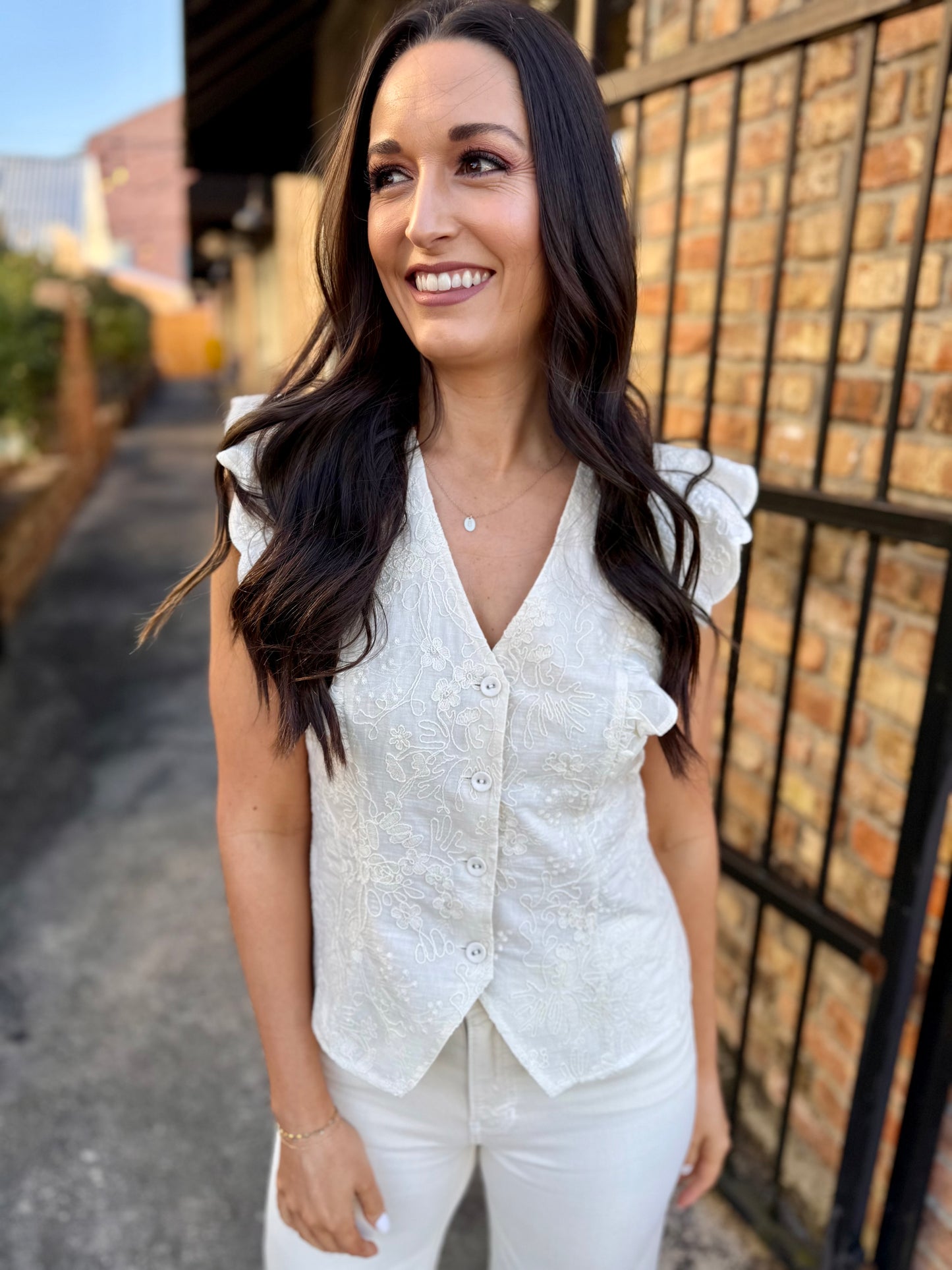 Springtide Charm Top- Cream