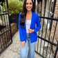 Paul Pocket Blazer- Electric Blue