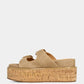 Lucinda Flatform Sandal- Natural Woven