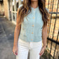 Womack Rib Vest Top- Dk Sage