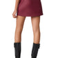 Cindi Velvet Skirt- Cordovan