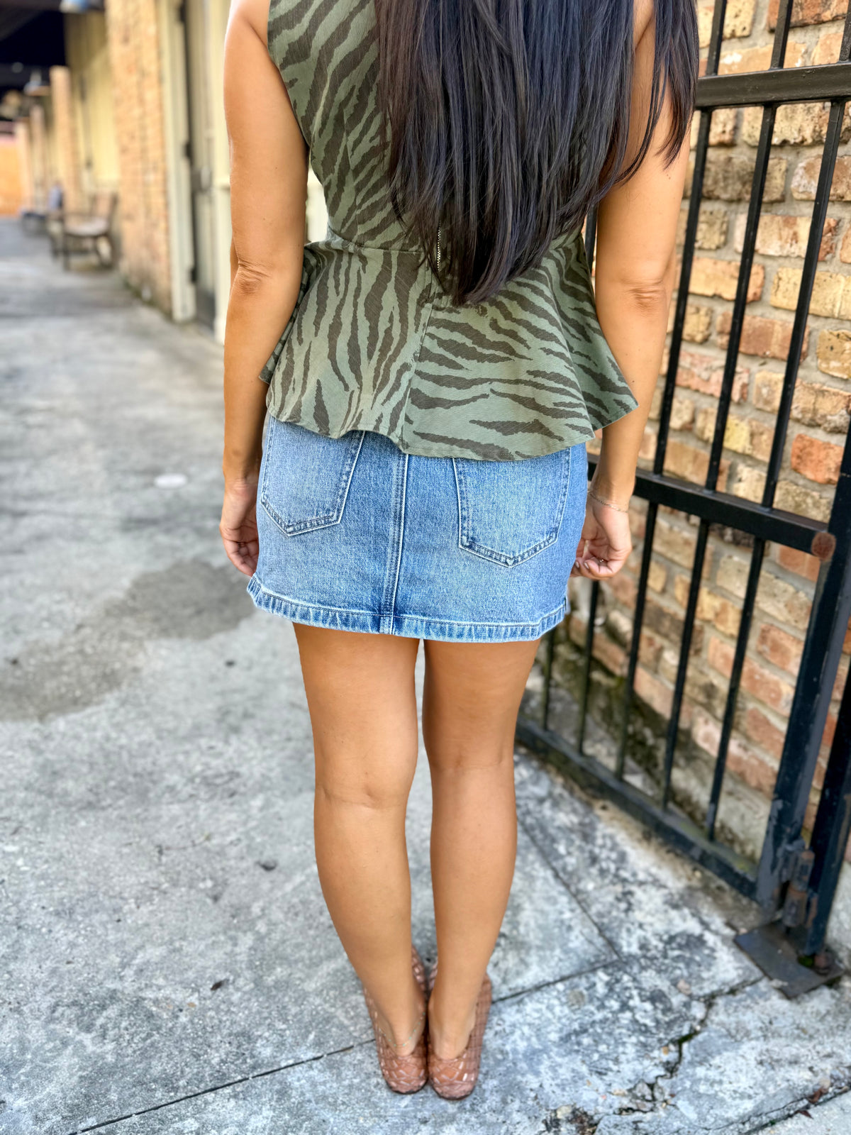 Meaux Denim Mini Skirt- Medium Denim