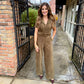 Morrison Corduroy Jumpsuit- Olive
