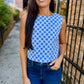 Dotty Polka Dot Top- Blue