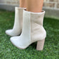 Mover Booties- Ivory & Suede