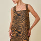 Tiger Print Square Shift Dress