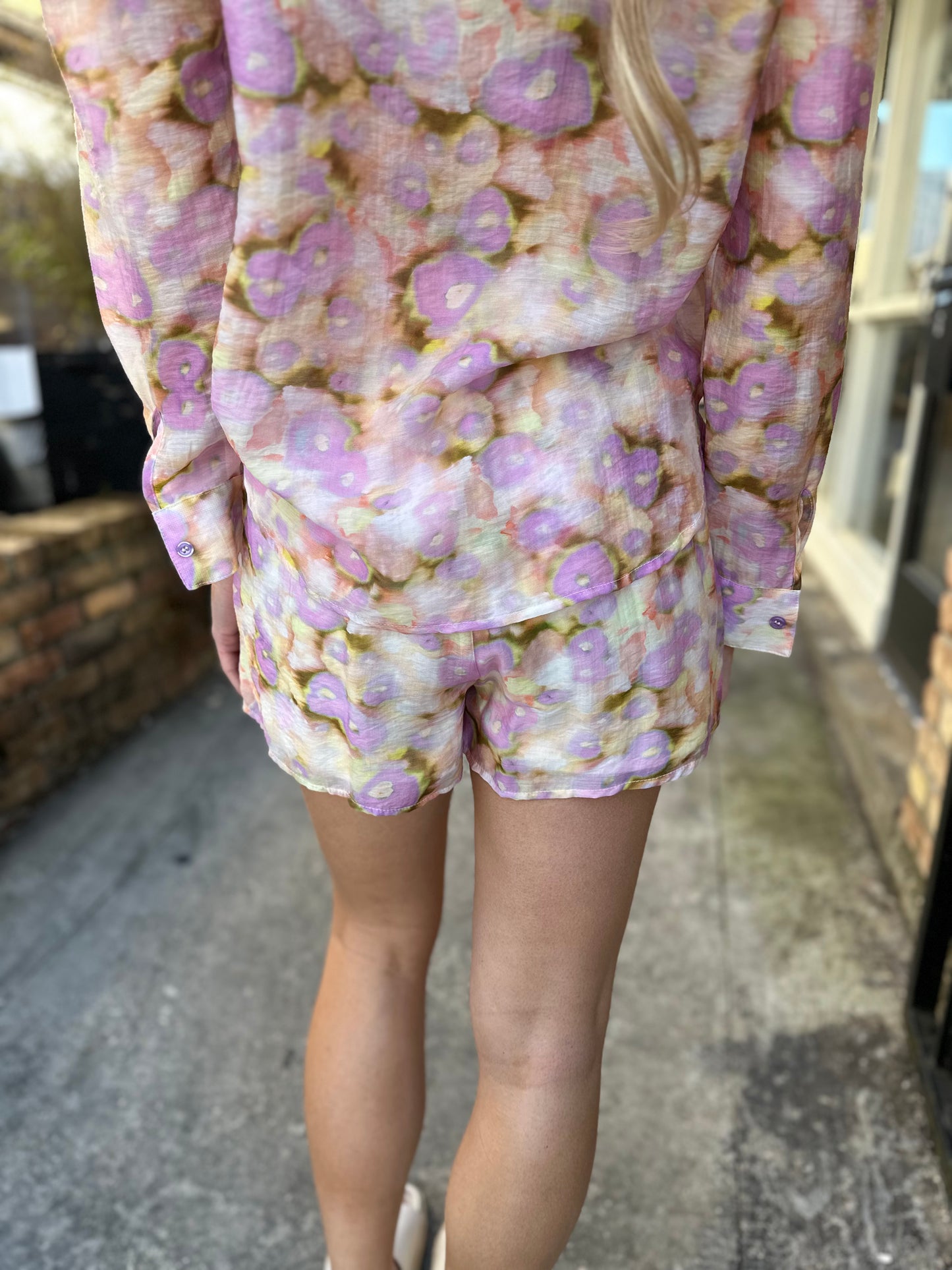 Fiona Floral Shorts- Yellow