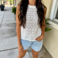 Andrew Crochet Tank- White