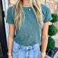 Z Supply Junie Slub Tee- Emerald Cove
