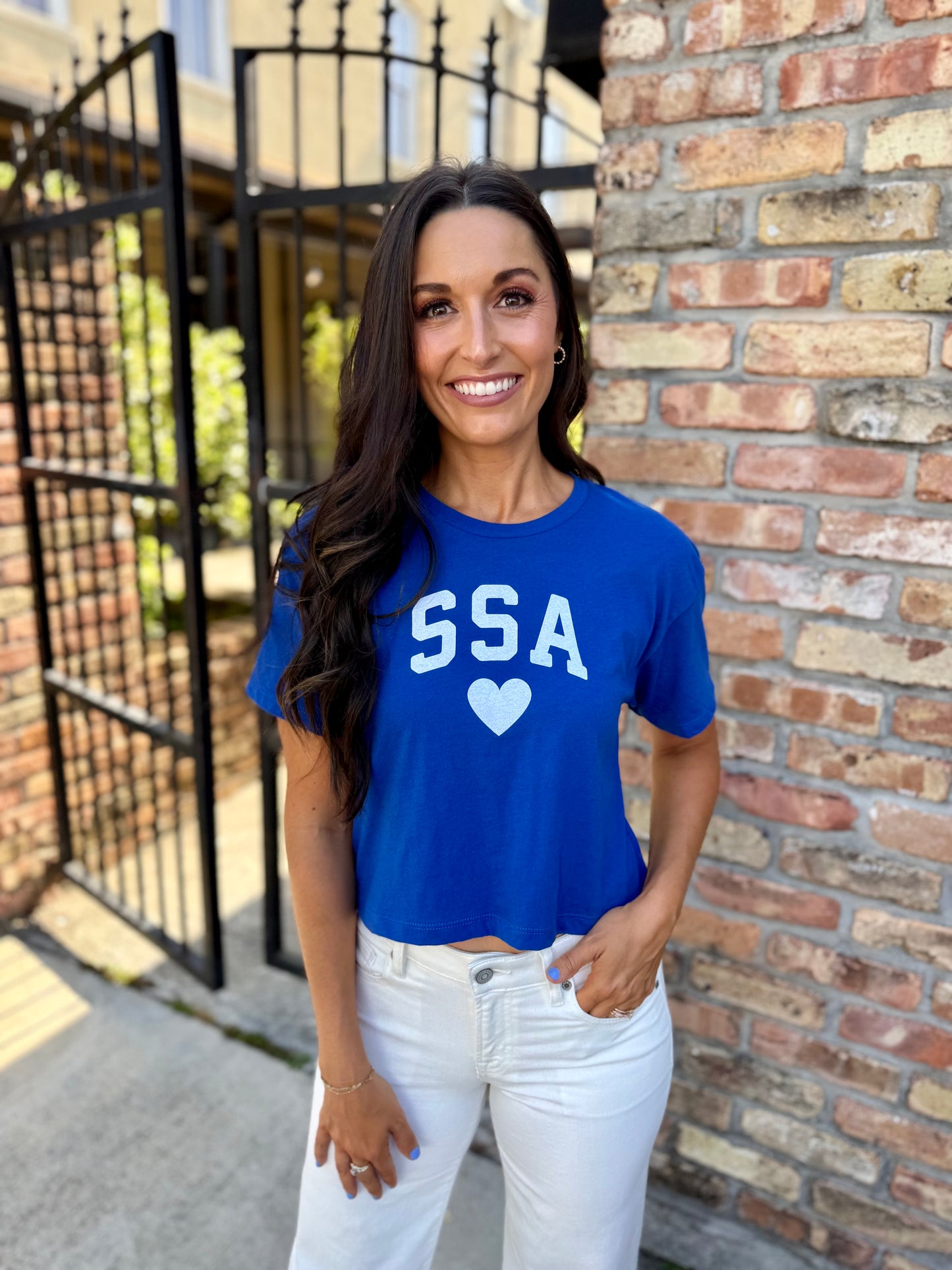 SSA Heart Top- Royal Blue