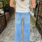 Nori Midrise Wide Leg Denim- Med Light