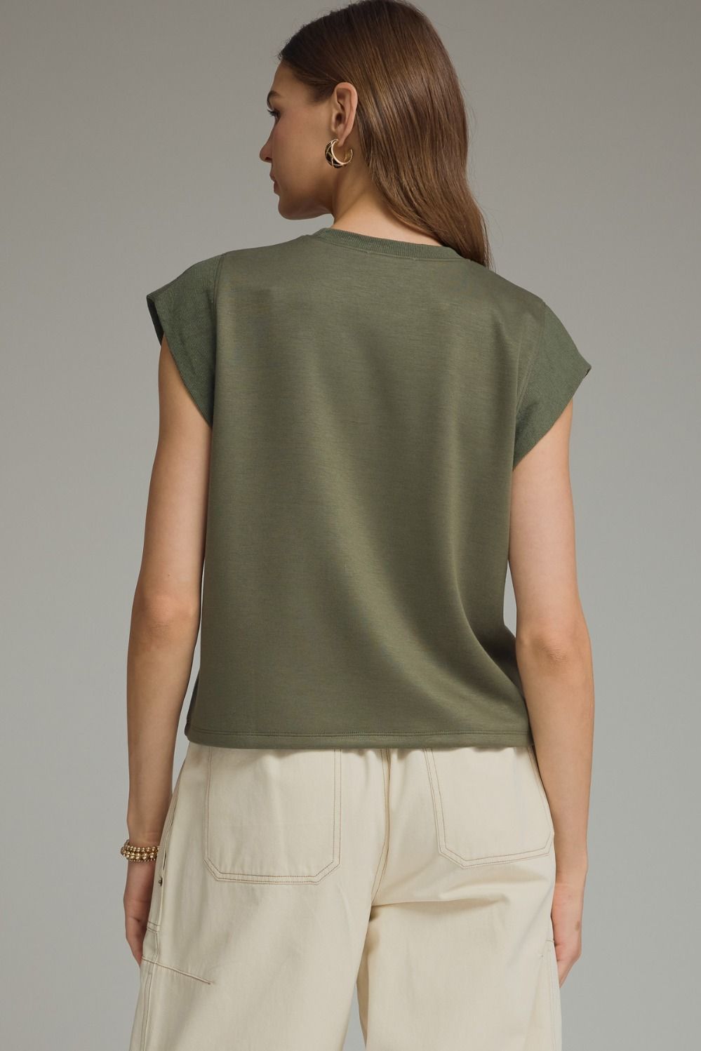 Campo Cap Sleeve Top- Olive