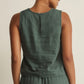 Z Supply Sloane Linen Tank- Everglade