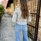 Bree Cable Knit Sweater- Light Grey