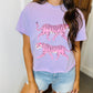 Double Tiger Cropped Tee- Orchid