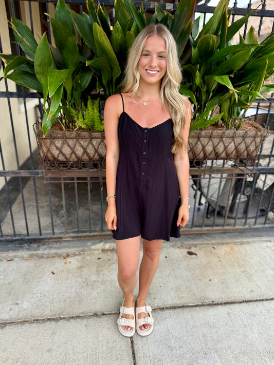 Z Supply Sandpiper Romper- Black