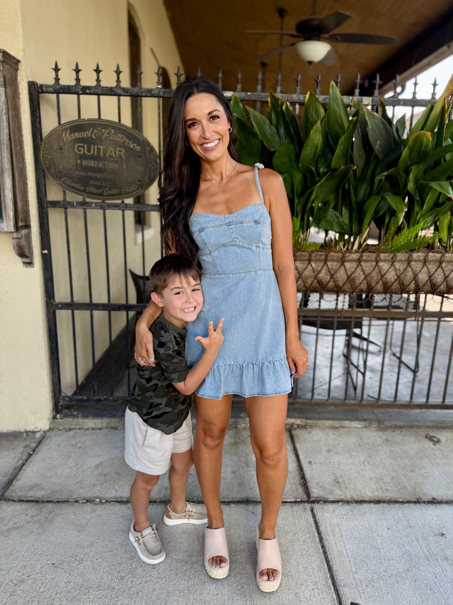 Hampton Denim Mini Dress- Light Denim