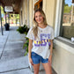 LSU Metallic Banner Tee